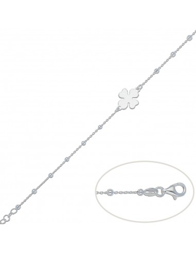 PULSERA TREBOL + BOLAS PLATA 925MM -...