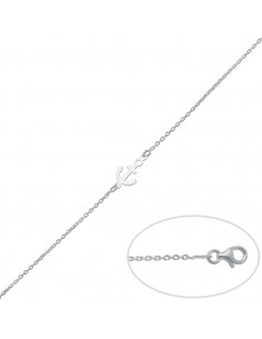 PULSERA ANCLA PLATA 925MM