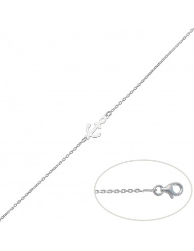 PULSERA ANCLA PLATA 925MM