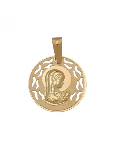 MEDALLA ORO 18KL VIRGEN NIÑA DE 17MM