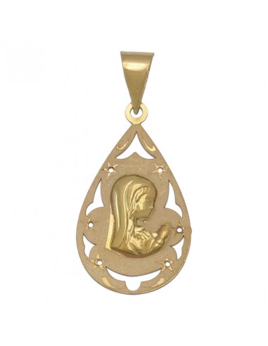 MEDALLA ORO 18KL VIRGEN NIÑA DE 14X25MM