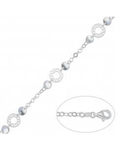 PULSERA CIRCULOS PLATA 925MM