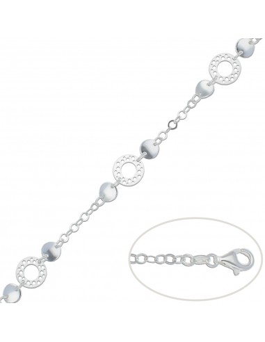 PULSERA CIRCULOS PLATA 925MM
