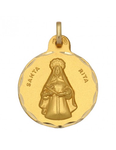MEDALLA ORO 18 KL SANTA RITA - 21MM