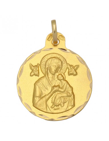 MEDALLA ORO 18KL PERPETUO SOCORRO - 21MM