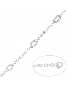 PULSERA OVALO PLATA 925MM