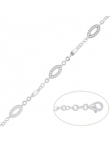 PULSERA OVALO PLATA 925MM