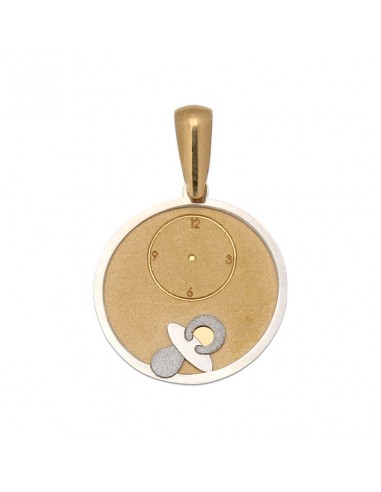 MEDALLA ORO 18KL CHUPETE Y RELOJ - 15MM