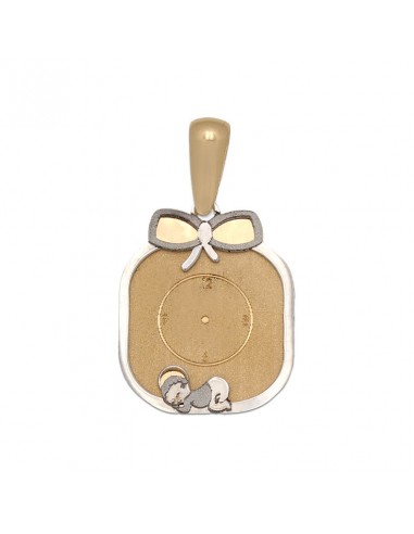 MEDALLA ORO 18KL BEBE Y RELOJ - 13X15MM