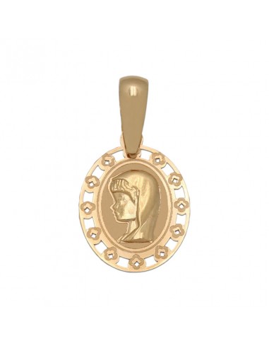 MEDALLA ORO 18KL VIRGEN NIÑA -13X17MM