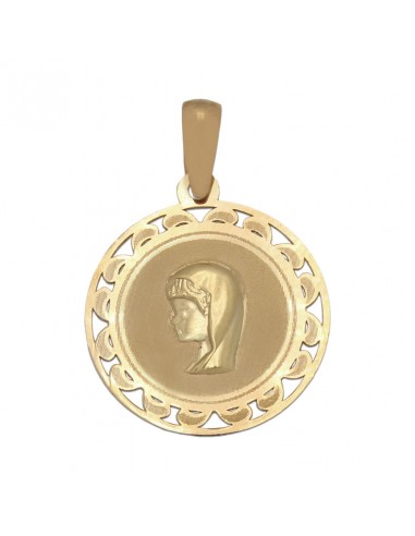 MEDALLA ORO 18KL VIRGEN NIÑA DE 18MM