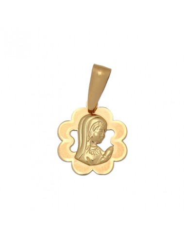 MEDALLA ORO 18KL VIRGEN NIÑA - 11X13 MM