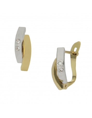 PENDIENTES BICOLOR ORO 18KL CIRCONITAS