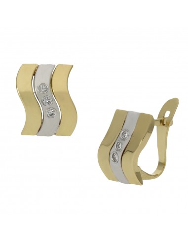 PENDIENTES BICOLOR ORO 18KL CIRCONITAS
