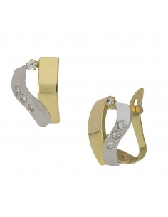 PENDIENTES BICOLOR ORO 18KL...