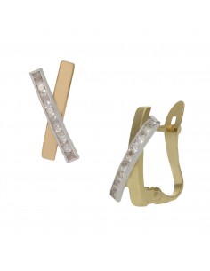 PENDIENTES BICOLOR ORO 18KL...