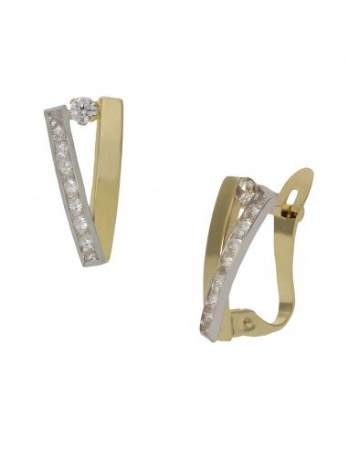 PENDIENTES BICOLOR ORO 18KL CIRCONITAS