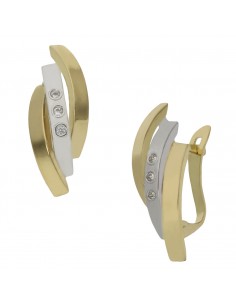 PENDIENTES BICOLOR ORO 18KL...