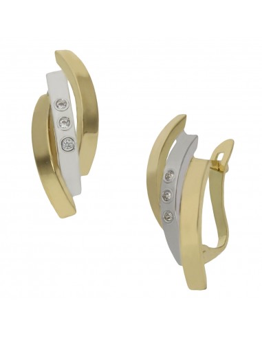 PENDIENTES BICOLOR ORO 18KL CIRCONITAS