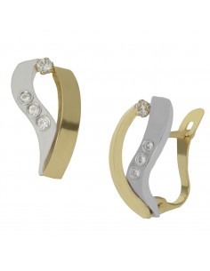 PENDIENTES BICOLOR ORO 18KL...