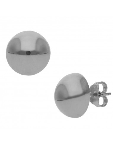 PENDIENTES ORO BLANCO 18KL M.BOLA - 12MM