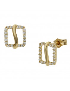PENDIENTES CUADRADOS ORO...