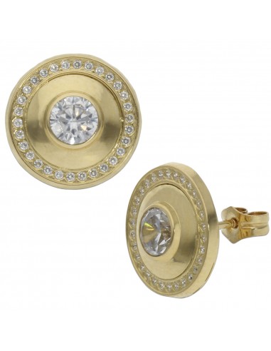 PENDIENTES ORO 18KL CIRCONITAS - 12MM