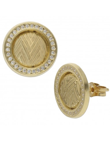 PENDIENTES ORO 18KL CIRCONITAS - 12MM