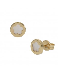 PENDIENTES ORO 18KL FLOR...
