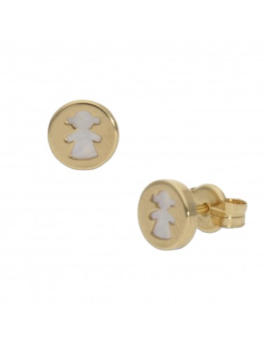 PENDIENTES ORO 18KL NIÑA NACAR - 6MM