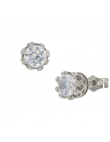 PENDIENTES ORO BLANCO 18KL CORONA -...