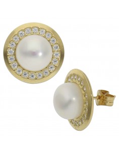 PENDIENTES ORO 18KL PERLAS...