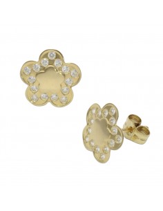PENDIENTES ORO 18KL FLOR...