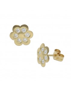 PENDIENTES ORO 18KL FLOR...