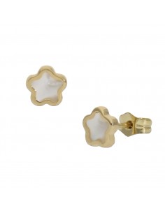 PENDIENTES ORO 18KL FLOR...