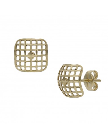 PENDIENTES ORO 18KL CUADRADOS - 8MM