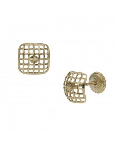 PENDIENTES ORO 18KL CUADRADO - 7MM