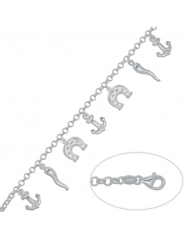 PULSERA DE LA SUERTE PLATA 925MM