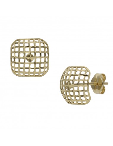 PENDIENTES ORO 18KL CUADRADOS - 9MM