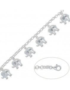 PULSERA ELEFANTES PLATA...