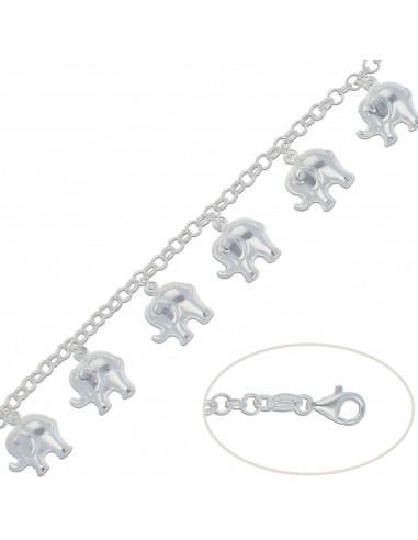 PULSERA ELEFANTES PLATA 925MM- **...