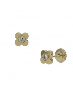 PENDIENTES ORO 18KL FLOR...