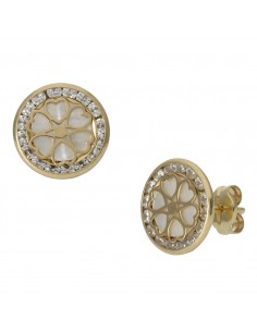 PENDIENTES FLOR ORO 18KL...