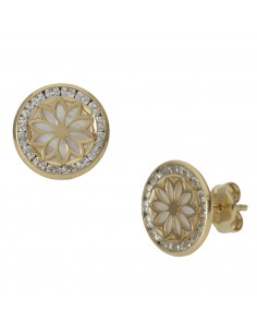 PENDIENTES FLOR ORO 18KL...
