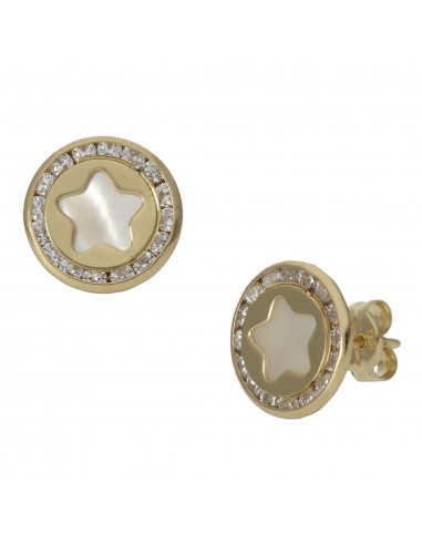 PENDIENTES ESTRELLA ORO 18KL NACAR -...