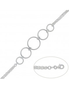 PULSERA CIRCULOS PLATA 925MM