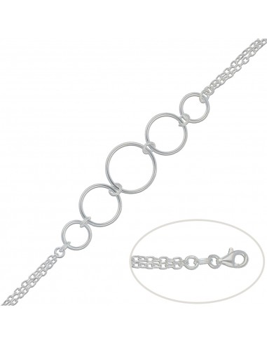 PULSERA CIRCULOS PLATA 925MM