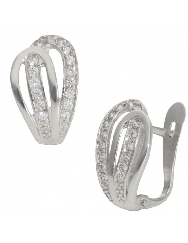 PENDIENTES ORO BLANCO 18KL CIRCONITAS