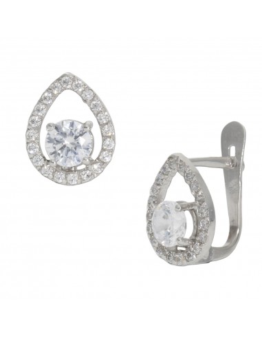 PENDIENTES ORO BLANCO 18KL CIRCONITAS