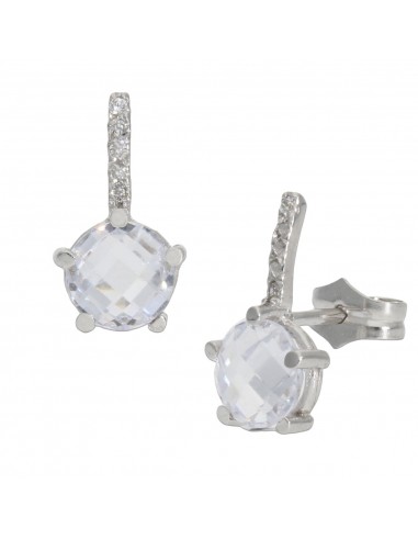 PENDIENTES ORO BLANCO 18KL CIRCONITAS